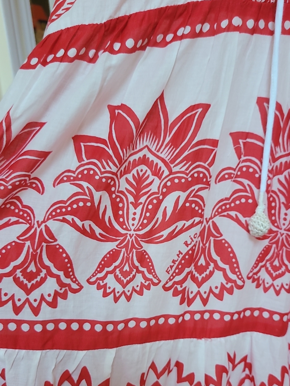 FARM Rio Off-white Boho Garden Short Sleeve Midi Dress - Picture 5 of 13